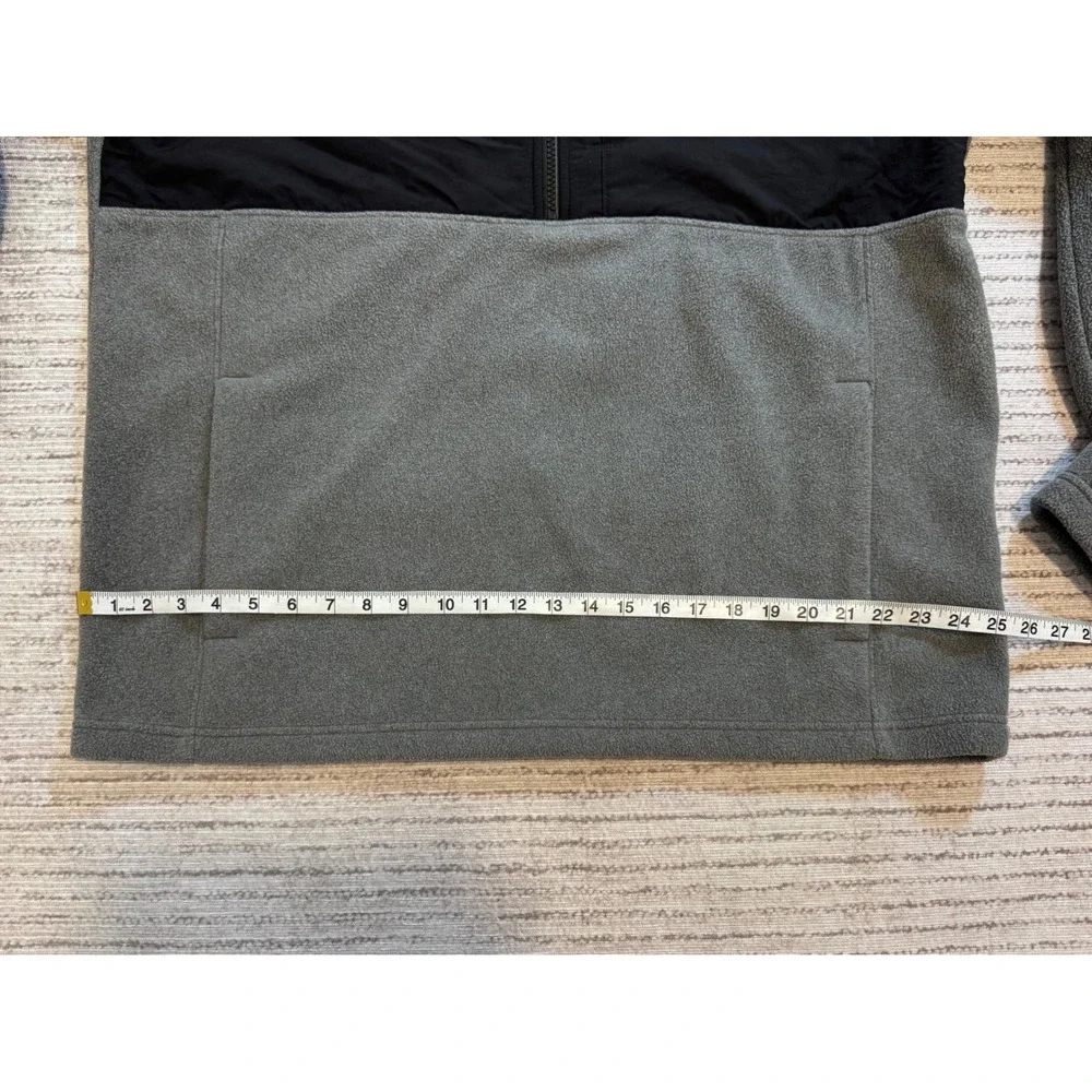 The North Face Mens Grey Black Quarter Zip Fleece Pullover Jacket XL NWOT